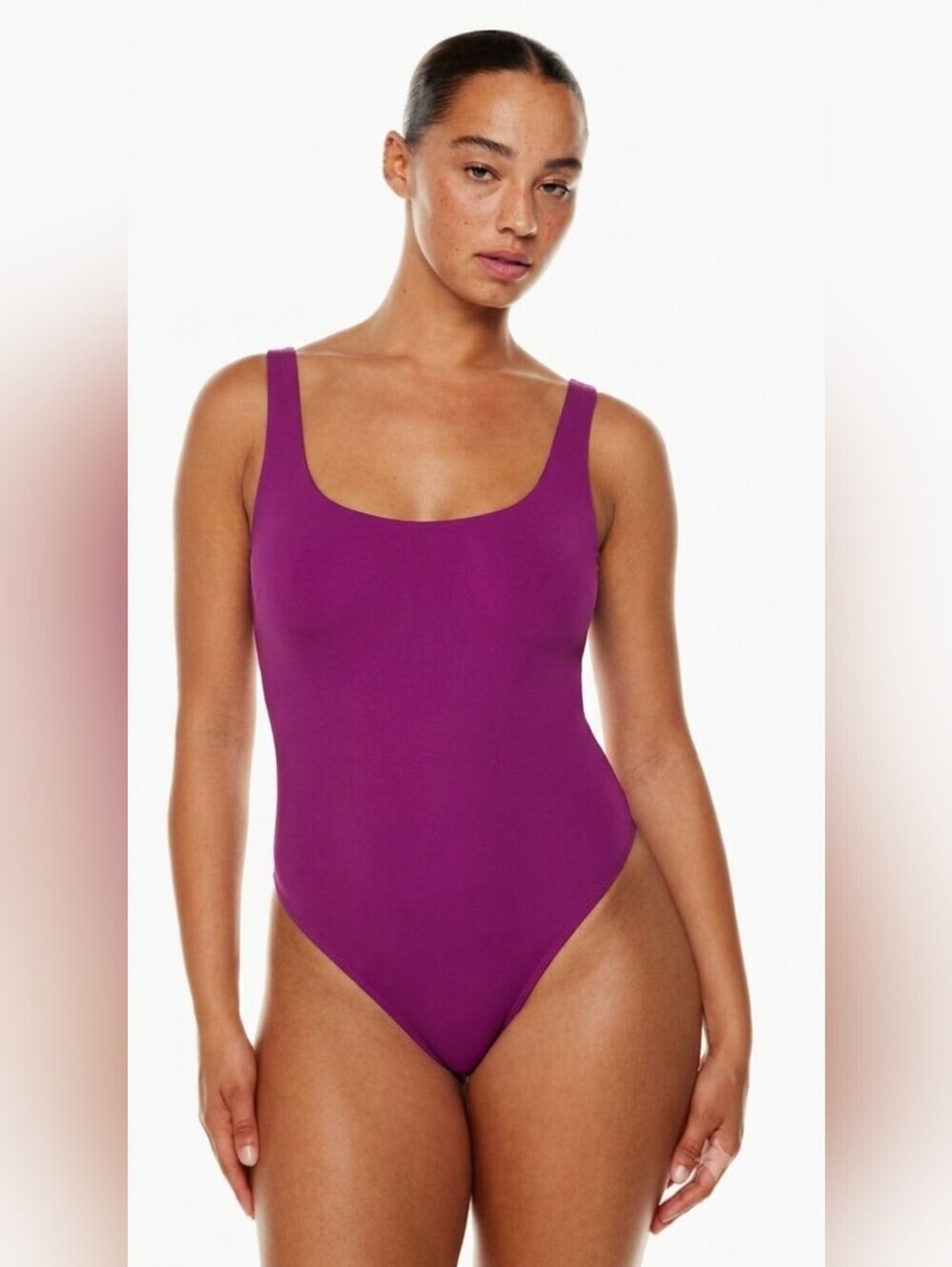 Aritzia Babaton Bodysuit Vibrant Purple Magenta size M